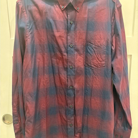 Nordstrom Other - Nordstrom Men's Burgundy and Navy Plaid Shirt